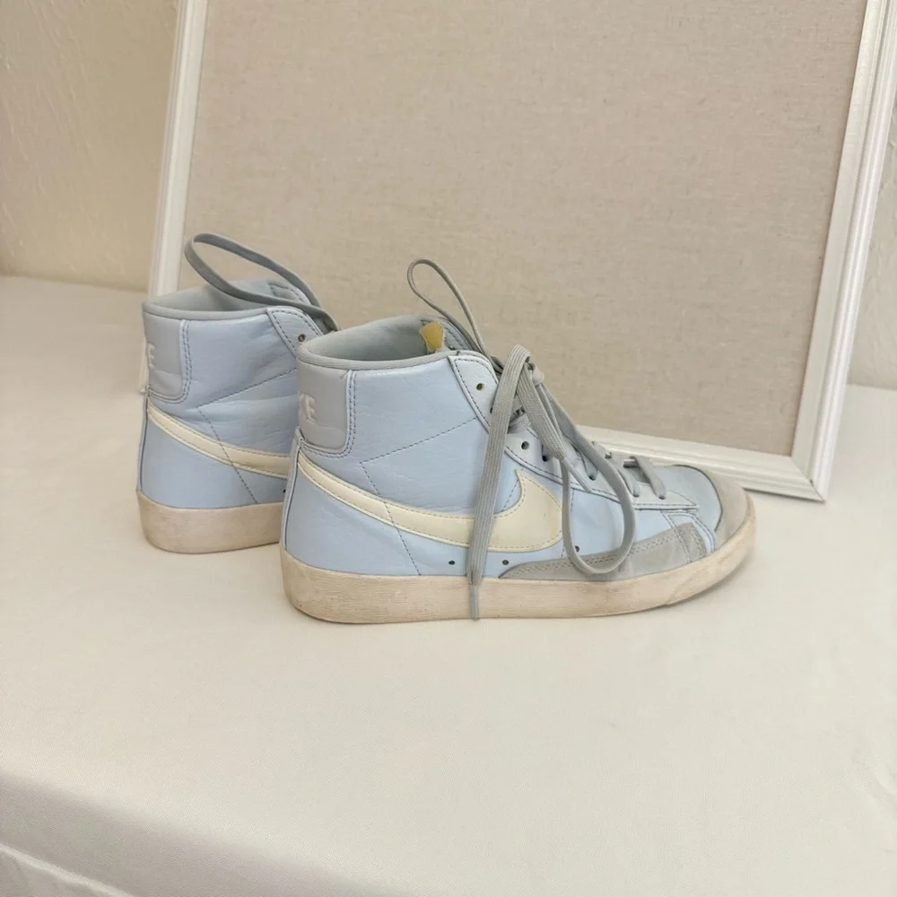 Women's Nike Blazer Mid '77 Next Nature Blue Tint/Summit White great condition - Picture 10 of 12